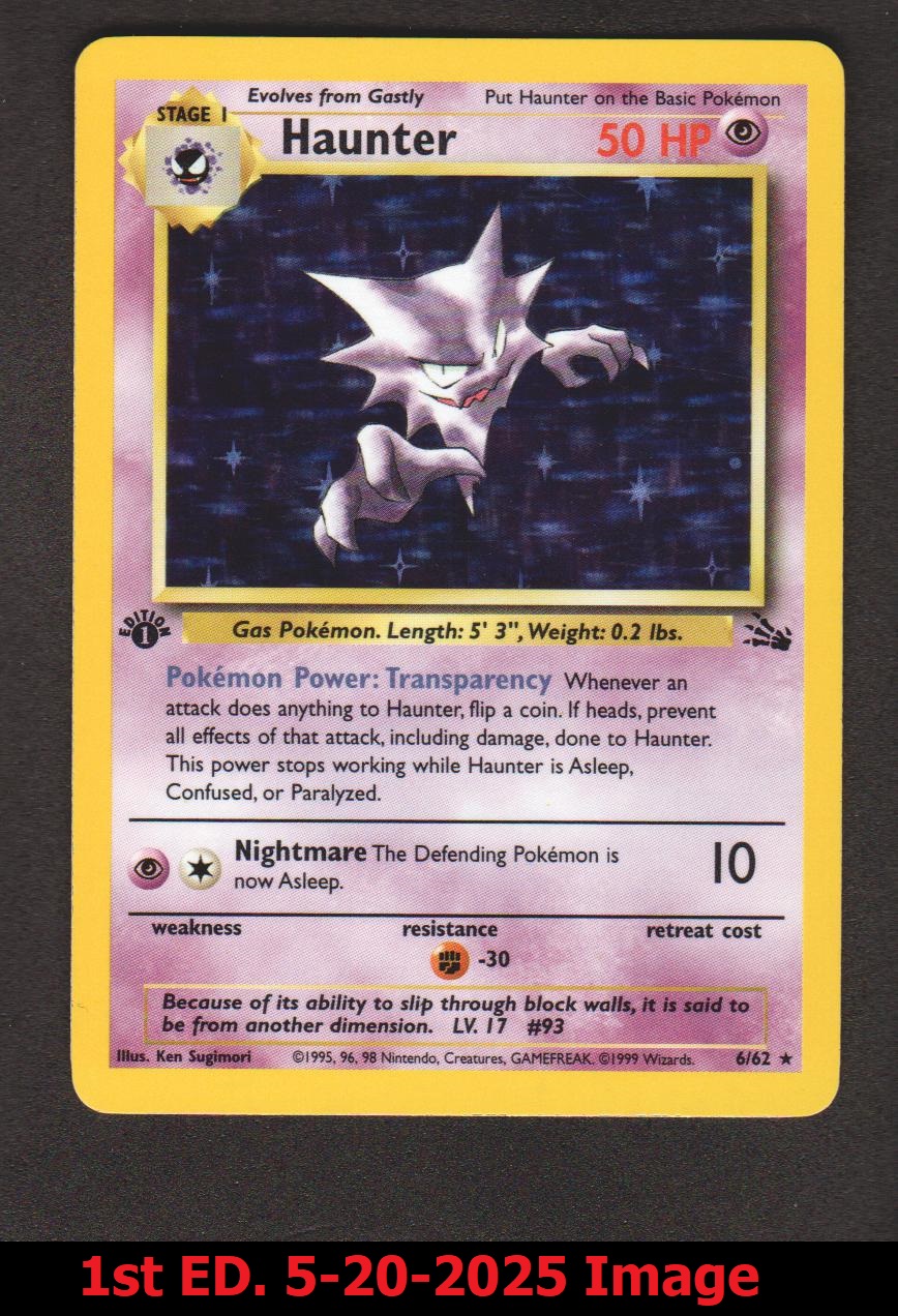 Haunter - 6/62 - Holo Rare - 1st Edition